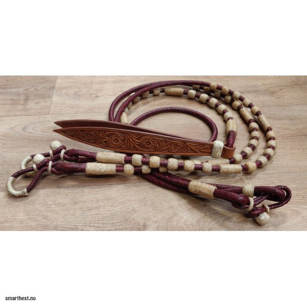 Romal Reins r�dbrun latigo